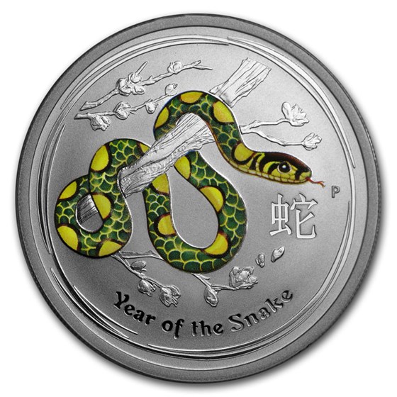 2013 Australia 1/2 oz Silver Snake BU (Series II, Colorized) 2013 Australia 1/2 oz Silver Snake BU (Series II, Colorized)